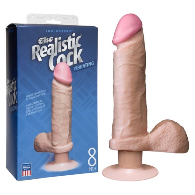 Image de VIBRATING REALISTIC COCK 8" PEAU