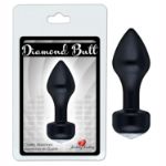 Image de DIAMOND BUTT PLUG ALUMINIUM 83MM X 30MM NOIR